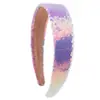 Diadema de dama con ala ancha de 3 cm transfronteriza diadema colorida creativa con lentejuelas personalidad presión para el pelo Joker accesorios para el pelo al por mayor