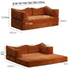 Sofá de Tecido Sala de Estar Estilo Chinês Dobrável Sofá-cama de Uso Duplo Compacto Módulo para Apartamento Pequeno Doméstico Sofá Pudding S