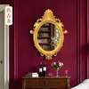 Espejo Estilo Europeo Espejo de Maquillaje Espejo de Baño Espejo Decorativo Hotel Grande Montado en Pared Salón de Belleza Espejo Retro para Tocador