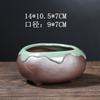 Criativo chinês sala de estar desktop planta verde bola de musgo do Brasil vaso de bambu Zen areia roxa vaso de cerâmica Ge kiln