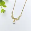 Collar de Acero Inoxidable para Mujer Joyería de Nicho Versátil Colgante de Cobre Cadena Elegante para Clavícula Joyería Cadena de Lujo Ligero
