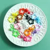 Campana de Puerta con Hebilla de Llavero de Estrella de Cinco Puntas Hueca de Colores Colgante de Perler Beads Hecho a Mano DIY Material de Accesorio Adorno Venta al por Mayor