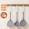 Espátula de Silicona de Grado Alimenticio, Espátula Específica para Sartenes Antiadherentes, Cuchara para Sopa, Colador, Juego de Utensilios de Cocina, Espátula de Cocina Doméstica Resistente a Altas Temperaturas