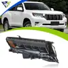 Adecuado para la modificación del ensamblaje de faros del Toyota Prado 2018-2021 con lente LED, intermitente y luces de circulación diurna