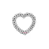Brincos de Moda Coração em Liga de Titânio F136 Transfronteiriços Cravejados com Zircônia Unhas de Lábio Unhas de Cartilagem Auricular Joias para Piercing Corporal Brincos