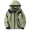 Chaqueta Explosiva 23688 Chaqueta para Hombres y Mujeres Otoño e Invierno Tres en Uno Forro Desmontable Impermeable para Exteriores Cortavientos