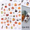 Adesivos de Nail Art Cross-border Ins Europeu e Americano Halloween Engraçado Desenho Animado Castelo Abóbora Morcego Bruxa Adesivo de Unha