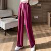 Traje holgado con cordón estilo nuevo color pitaya pantalones de pierna ancha nuevo diseño de verano pantalones casuales pantalones rectos
