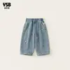Ropa para niños Yingsibao, jeans lindos para niñas, pantalones largos versátiles casuales, nuevos pantalones de pierna recta de otoño