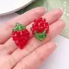 Chaveiro, brincos, pingente de bolsa, acessório de joia DIY de pimenta cereja de pérola tecida à mão de alta qualidade