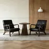 Sillón individual estilo retro, juego para balcón con dos sillas y una mesa, combinación de mesa y silla para zona de asientos de cafetería y tienda de té de burbujas