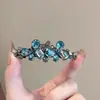 Novo Presilha de Cabelo Borboleta de Cristal de Alta Qualidade para Mulheres, com um Toque de Sofisticação, Versátil para Penteados Semi-Presos, Presilha de Mola de Luxo Leve Presilha Superior
