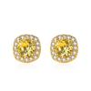Pendientes de Plata de Ley S925 Atmosféricos Microincrustados Completos de Diamante para Mujer Estilo Europeo y Americano Pendientes Geométricos Transfronterizos Pendientes Simples de Estilo Frío