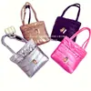 Bolso Cruzado de Algodón Espacial de Moda Bolso Tote de Relleno Rpet Bolso de Hombro Versátil de Algodón Rpet Fábrica Personalizada