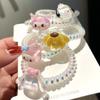 Sanrio Cable de Teléfono Goma para el Cabello Dibujos Animados Alta Elasticidad Dulces Accesorios para el Cabello Pulsera Doble Uso Regalo para Mejor Amiga Diadema Estilo Mori Girl