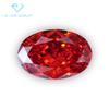 Directo de fábrica 9A forma de huevo color blanco corte flor de hielo taladro de alto carbono circonita ovalada CZ piedra desnuda anillo piedra principal taladro