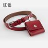 Riñonera Estilo Coreano Todo en Uno Piel Genuina Bolsa para Auriculares Montada en la Cintura para Mujeres Diseño de Nicho Riñonera Estilo Cinturón para Mujeres