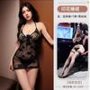 Vestido Sexy de Suspender Slim-Fit Hot Girl, Vestido Curto Sexy Bodycon Feminino Sexy com Renda e Tela Transparente nas Costas