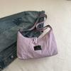 Bolso de Hombro Simple de Estilo Japonés Ins para Mujer, Nuevo Bolso de Lona Casual Versátil para Viajar, Bolso Dumpling, Estudiante de Alto Valor