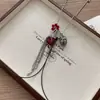 Collar Cuadrado Igual al de la Bloggera para Mujer Piedra Natural Corazón Versátil Gama Alta Diseño de Nicho Colgante Cadena para Suéter