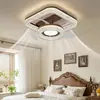 Nueva luz ventilador para la sala de estar, ventilador y luminaria integrados, lámpara de techo moderna minimalista de lujo ligero, luz de alta gama para dormitorio y comedor