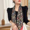 95CM Grande Tamanho Chiffon Impresso Lenço Quadrado Feminino All-match Estilo Coreano Lenço de Seda Bolsa Lenço de Cabeça Lenço Quadrado Lenço Protetor Solar