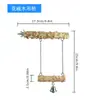 Puente Colgante para Loro de Venta Caliente Transfronteriza Columpio Soporte para Afilar Garras Juguete de Madera de Pimienta Escarchada Puente de Salto Suministros para Periquitos Accesorios para Pájaros