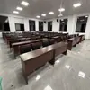 Mesa de conferencias mesa larga tira de entrenamiento roja mesa de 1,2 metros de largo para tres personas combinación de mesa y silla para auditorio escolar sala de reuniones