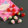 Dibujo Animado 3D Fresa Simulación Juguete de Comida Fruta DIY Accesorios para Funda de Teléfono Pasador Llavero Colgante Piezas de Resina