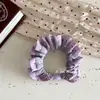 Novedoso Estilo Scrunchie de Lunares con Pliegues y Volantes, Estilo Coreano, Dulce y Elegante, Cuerda para el Cabello de Alta Elasticidad para Cola de Caballo