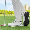 556-2 Directamente del Fabricante Zapatos de Golf Estilo Casual para Mujer con Tacos Fijos Transpirables Zapatos Deportivos Bordados Sin Algodón