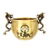 Boshi Metal Cobre Artesanato Ornamento Vaso Duplo Dragão Sala de Estar Entrada Atraindo Riqueza Vaso Duplo Dragão Cobre Puro Sândalo