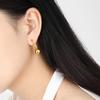 Estilo Coreano Ins Nicho Simple Temperamento Geométrico Colgante de Perla Redonda Pendientes Irregulares de Moda Personalizados Pendientes de Acero de Titanio