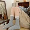 Calcetines Casuales de Media Pantorrilla Estilo Japonés con Lazo, Nuevos para Otoño 2026, Absorbentes de Sudor, Anti-Rozaduras, con Adorno de Encaje, Calcetines JK para Mujer, Venta al por Mayor