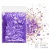 Brillantina de uñas, brillantina ultrafina, brillantina en polvo, lentejuelas, traje morado mixto, esmalte de uñas, pegamento, joyería transfronteriza