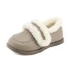 Topstar2024 Nuevos Zapatos de Invierno Británicos para Niños Zapatos de Algodón Peludos de Suela Blanda para Niños 1316