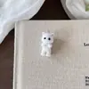 Pingente de Gato Resinada 3D com Floco Acessórios DIY Chaveiro Ornamento Pendurado Série Miu Decoração de Bolsa Materiais Artesanais