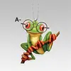 Llavero Colgante Divertido de Rana Flecha Venenosa de Colores Transfronterizo Colgante para Mochila Colgante Decorativo para Espejo Retrovisor