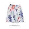 Vacaciones de Verano en la Costa de Sanya Pantalones Florales para Hombre de Cinco Puntos Casual Versátiles Pantalones Cortos Hawaianos Sueltos Pantalones Cortos de Playa