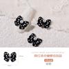 Accesorios de Arte de Uñas Japoneses Onda Roja de Internet Lazo Accesorios de Perlas Lindo Combinable Otoño e Invierno Uñas Aleación Diamante