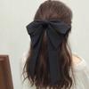 Nuevo Pasador de Pelo de Lazo de Seda Sobredimensionado Cinta Pinza de Resorte Parte Posterior de la Cabeza Tocado de Gama Alta Accesorios para el Cabello