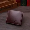 2023 nuevo negocio billetera corta de imitación de cuero para hombre billetera de fuego clip para tickets tienda de diez yuanes puesto de venta al por mayor