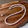 Collar de Perlas Rose Manta para Mujer 2025 Nuevo de Gama Alta Nicho Lujo Ligero Cadena de Collar Simple Cadena de Collar con Perlas