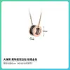 Colar de Cerâmica Branca de Alta Qualidade para Mulheres, Corrente Clavicular de Luxo Leve com Pingente de Cintura Pequena Banhado a Ouro Rosa 18K, Versátil e Sofisticado