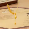 Colar Corrente Clavícula de Alto Padrão Versátil Design Oco com Borla Estilo Chinês Temperamento de Nicho para Mulheres
