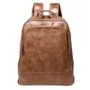 Bolso de Mano Nuevo para Hombre de Cuero Genuino Europeo y Americano Mochila para Computadora de Gran Capacidad Mochila Corta de Viaje de Piel de Vaca de Primera Capa para Mujer