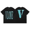 Camiseta deportiva informal de manga corta con estampado en V grande de VLONE, marca de moda transfronteriza europea y americana de 2024, para hombres y mujeres.