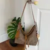 Bolsa de Axila Simples Casual de Grande Capacidade Transfronteiriça Nova Moda Primavera e Verão Bolsa Tecida Bolsa de Ombro Cruzada para o Dia a Dia