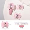 Joyas para uñas con lazo de guerrera, para chicas guapa y famosas en línea, con diseño de viento puro, amor, diamante, hielo, transparente, resina tridimensional, accesorios para uñas.