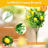 Amazon Ramo Artificial de Eucalipto Limón de Siete Puntas Flor Artificial Decoración del Hogar Adornos de Plantas Verdes Accesorios para Fotos